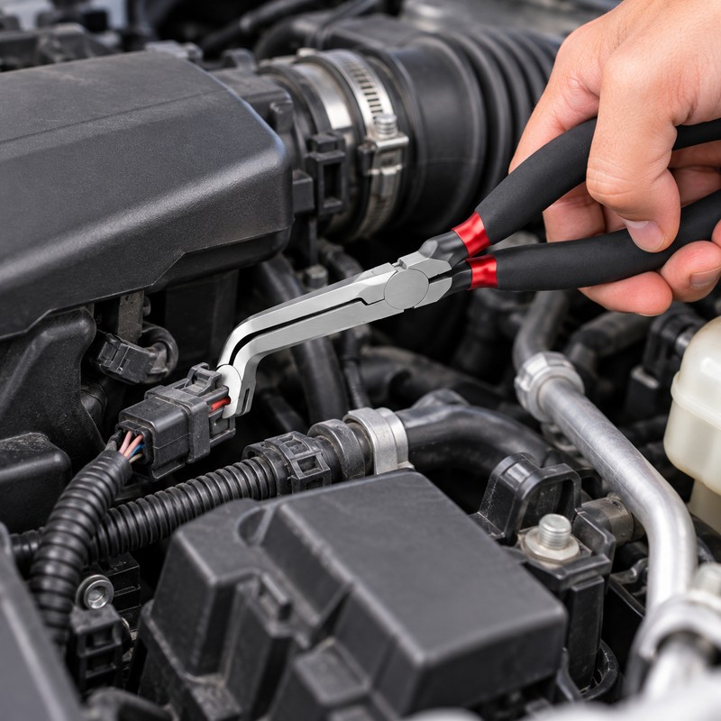 8" 60-Degree Electrical Disconnect Pliers For Automotive Connectors & Sensors