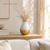 Textured Metal Vase, 7.6 x 5.1 Inch, White and Gold