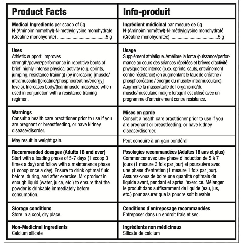 Micronized Creatine Monohydrate - 440g - 88 Servings - BULL