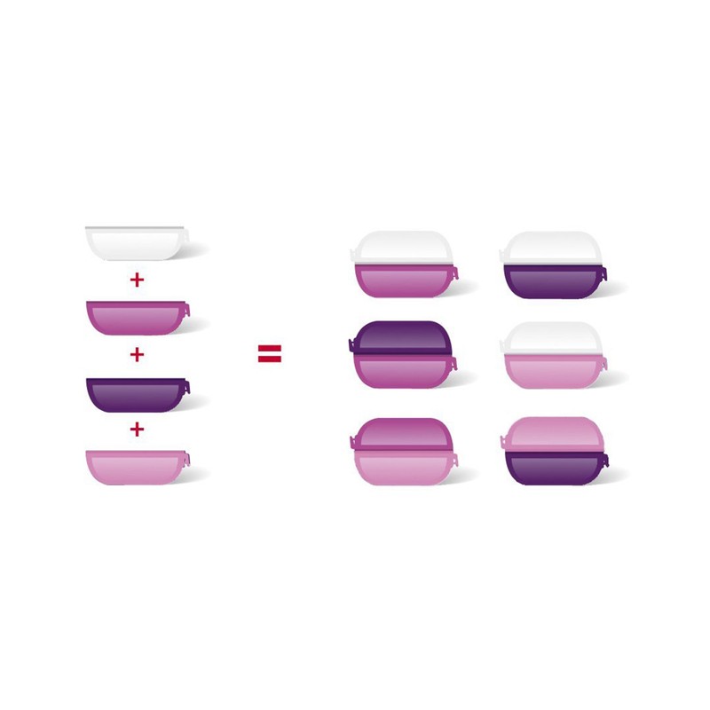 Emsa Variabolo 517052 4-Piece Food Storage Containers Girls Set 16