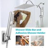Shower Head, 12" Luxurious All Metal Rectangular Rain Shower Head