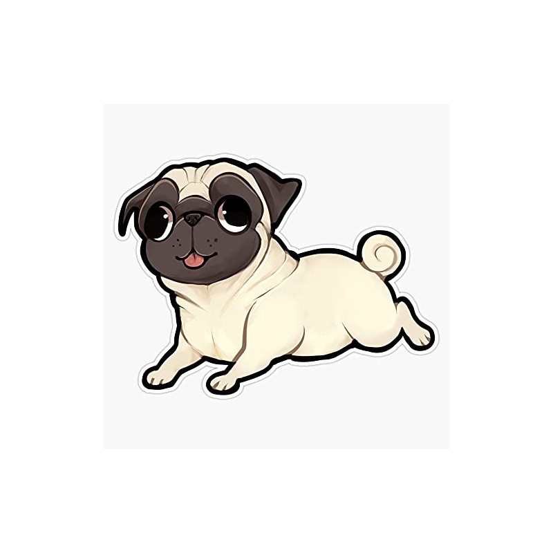 Magnet Cute Pug Magnet Bumper Sticker Car Magnet Flexible Reuseable