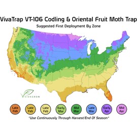 VivaTrap VT-106 Codling + Oriental Fruit Moth Trap & Lure (2 Pack, 8 Week)