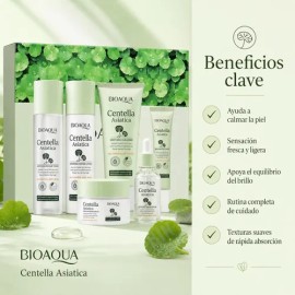 Kit Facial Centella Asiática Suaviza Regenera Hidrata 6 Pza