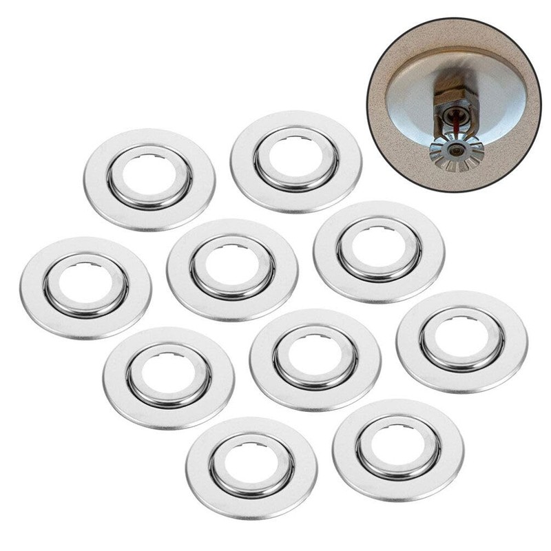 OUNONA Fire Sprinkler Head Escutcheon Plate, 20pcs Adjustment Range Recessed