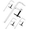QWORK 8" Heavy Duty F Clamp, 4 Pack Drop-forged Bar