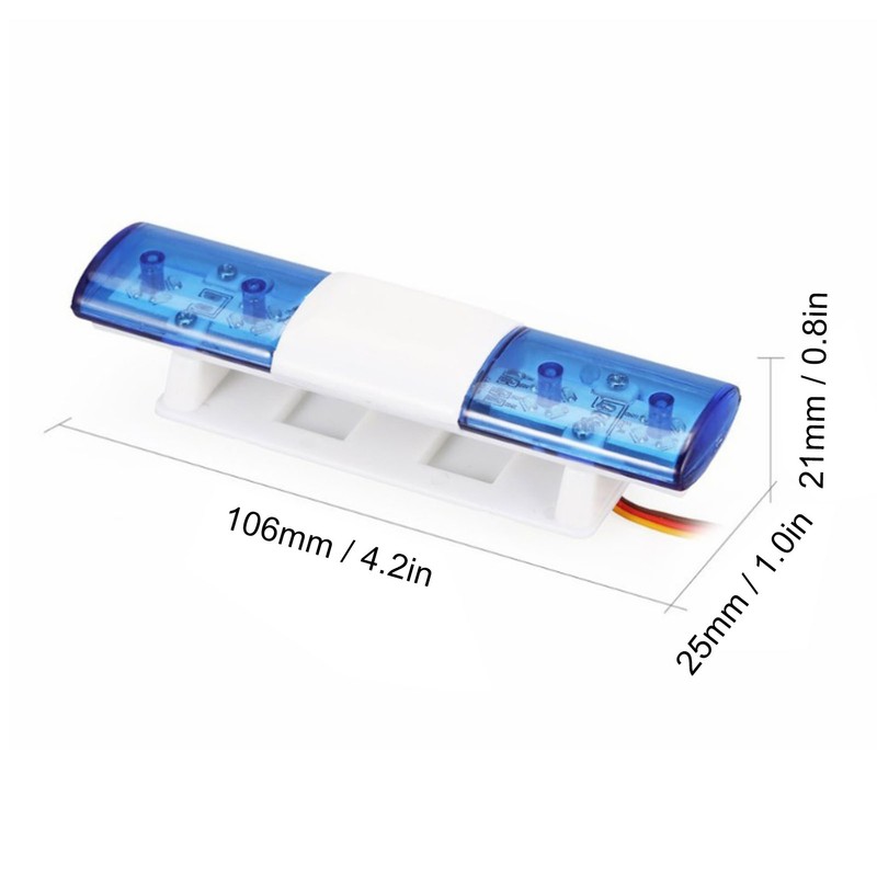RC LED Police Light Simple Simulation Design 4 Modes RC
