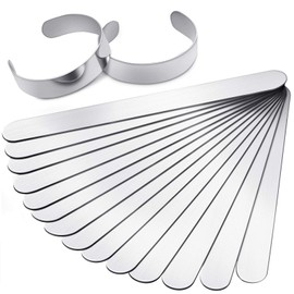 16 pulseras en blanco de acero inoxidable para hacer joyas, personalizar, 5/8 x 6 pulgadas