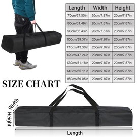 YeahBoom Light Stand Carry Bag, black, Hard shell trolley with swivel castors
