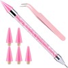 Pink Rhinestone Picker Tool Set & Applicator Pen With Dual-Ended