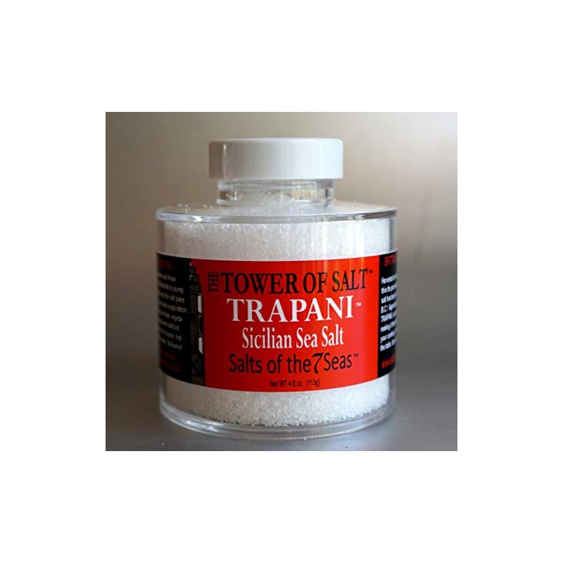 Trapani Sicilian Sea Salt in a Stacker Jar (White)