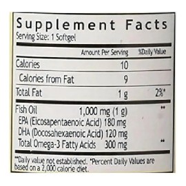 Omega 3 1000mg EPA DHA Sin Sabor Windmill 180 Cápsulas Gel