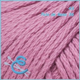 Hilaza Abuelita 100% algodón Bolsa con 5 bolitas de 50 gramos (Palo de rosa)