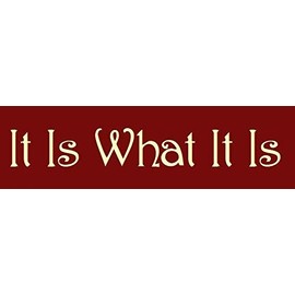 Lenrius It is What It is Sign Metal Sign Wall Decor 16"x4"