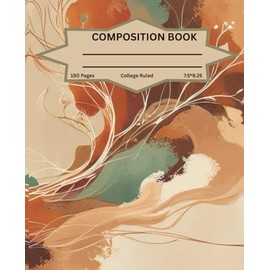 Natural Boho Aesthetic notebook: boho composition college ruled notebook