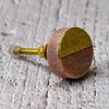ARTISNO Marble Brass Knobs, Pink Marble knobs, Brass Drawer Knobs