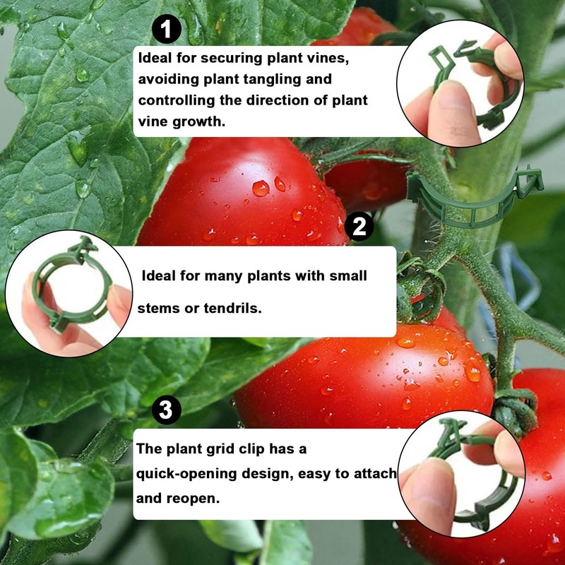 Pack of 250 Plastic Tomato Clips, Tomato Clips, Connecting Plant