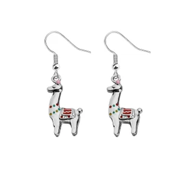 CENWA Llama Amante Joyería Pequeña Llama arete de Alpaca arete Kawaii Alpaca Regalo Animal arete Llama Joyería