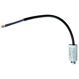Permanent Capacitor 3.15µF 450V AC Cable 250 mm Attachment M8 for Single-Phase Electric Motor