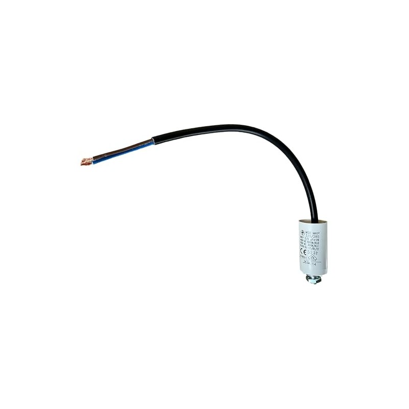 Permanent Capacitor 3.15µF 450V AC Cable 250 mm Attachment M8