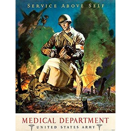 Service Above Self - Medical - US Army - 1942 - World War II - Propaganda Poster