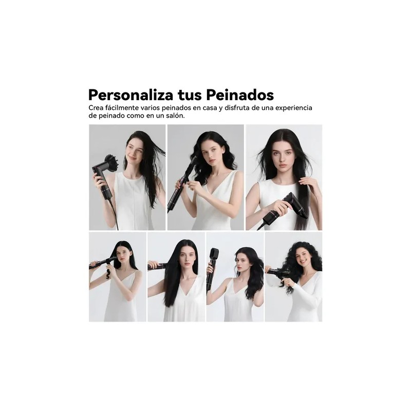 Secador De Pelo Alta Velocidad Profesional 7 En 1 Secador