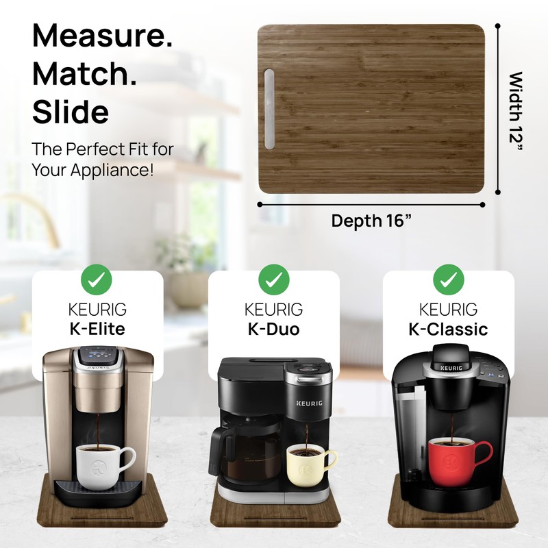 Ibyx Elegant Sliding Tray for Your Coffee Maker & Heavy