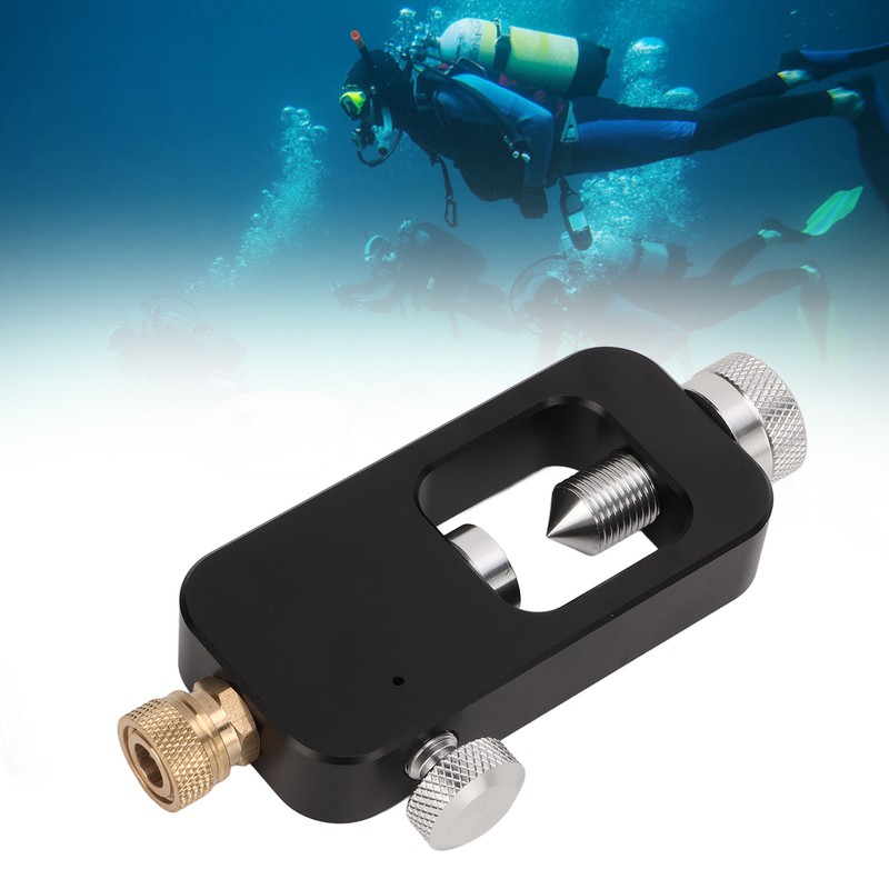 Aluminium Alloy Diving Oxygen Cylinder Refill Adapter Black Anti Rust