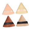 Baluue 4pcs Triangle Cotton Makeup Powder Puff for Loose and
