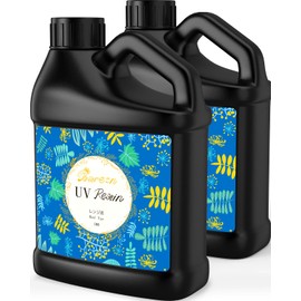 Bsrezn 2000g UV Resin Hard, Crystal Clear Premixed Resin for Jewelry Making and Crafting (1000g x 2)