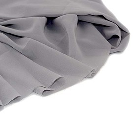 Chiffon Fabric Polyestser Sheer for Bridal Decoration 59“(1 Yard,Grey)
