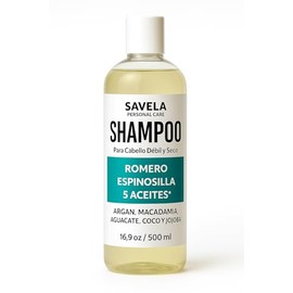 SHAMPOO CON ACEITE DE ROMERO, ESPINOSILLA Y 5 ACEITES PARA REPARACIÓN Y CUIDADO INTENSIVO 500Ml. ARGAN, MACADAMIA, AGUACATE, COCO Y JOJOBA.