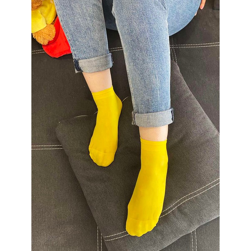 MALVA Sheer Ankle Socks Thin Nylon Ankle Hosiery Socks Short