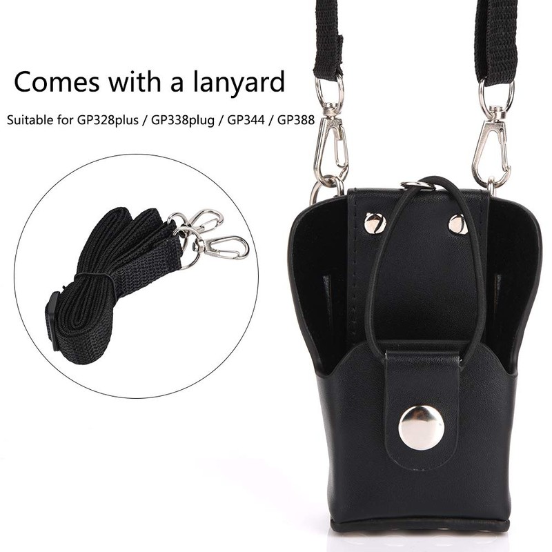 Funda de cuero Funda de transporte Funda para GP328plus/GP338plug/GP344/GP388 Radio
