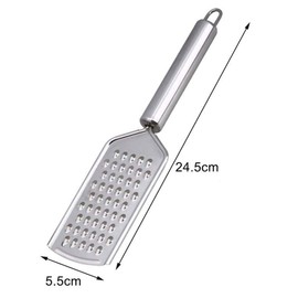 1 Pcs Cheese Grater Stainless Steel Food Graters with Grip Handle Ideal for Cheese, Fruits, Ginger, Garlics and Root Vegetables (24.5x6cm)