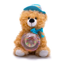 Cuddle Barn - Birthday Buddy Benson | Animated Stuffed Animal Teddy Bear Plush Toy Lights Up and Bops to Happy Birthday, 13"