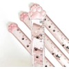 4 Pcs 15CM Pink Cats Claw Straight Rulers, Plastic Measuring