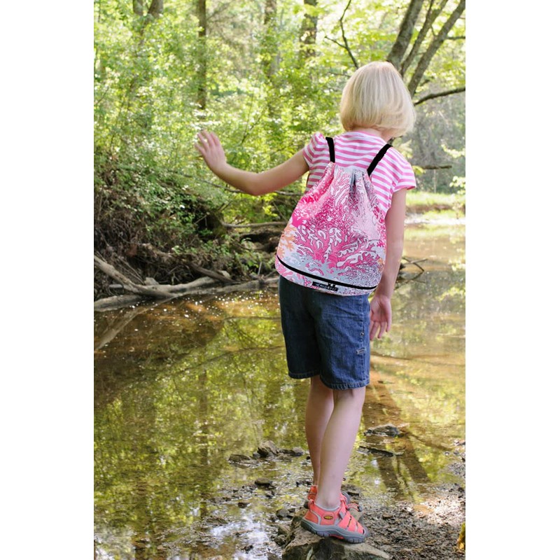 Risefit Waterproof Drawstring Backpack, Swimming Travelling Shopping Gym Bag Nylon