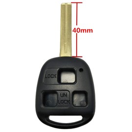 2 Pack for Lexus Key Fob Remote Shell Case Replacement Key Cover Remote Fob Housing Fits Lexus ES GS GX IS LS LX RX SC FCC ID: HYQ1512V HYQ12BBT