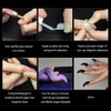Acrylic Eagle Claw Nails 2 Boxes 200 Pcs White Transparent
