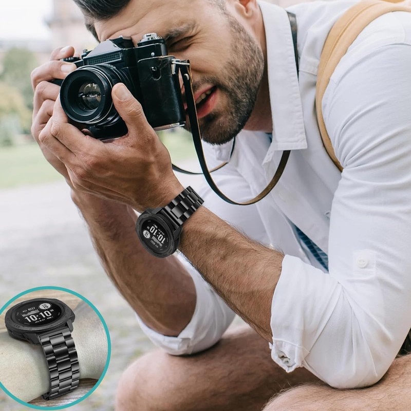 Metal Strap for Garmin Instinct 2, Quick Release Stainless Steel