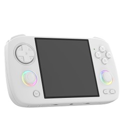 RG CubeXX Retro Handheld Game Console , 3.95 Inch IPS Screen Linux System Built-in 64G TF Card 5056 Games Support TV Output 5G WiFi Bluetooth 4.2(White-New)