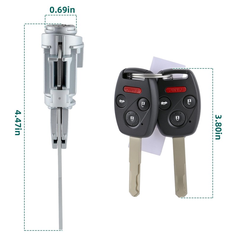 AUTOKAY Ignition Switch Door Trunk Lock Cylinder Set Fits for