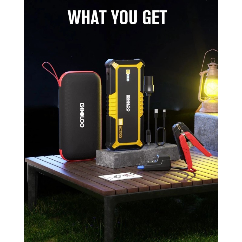 GOOLOO GP4000 Jump Starter 4000A Peak Car Starter (All Gas,up