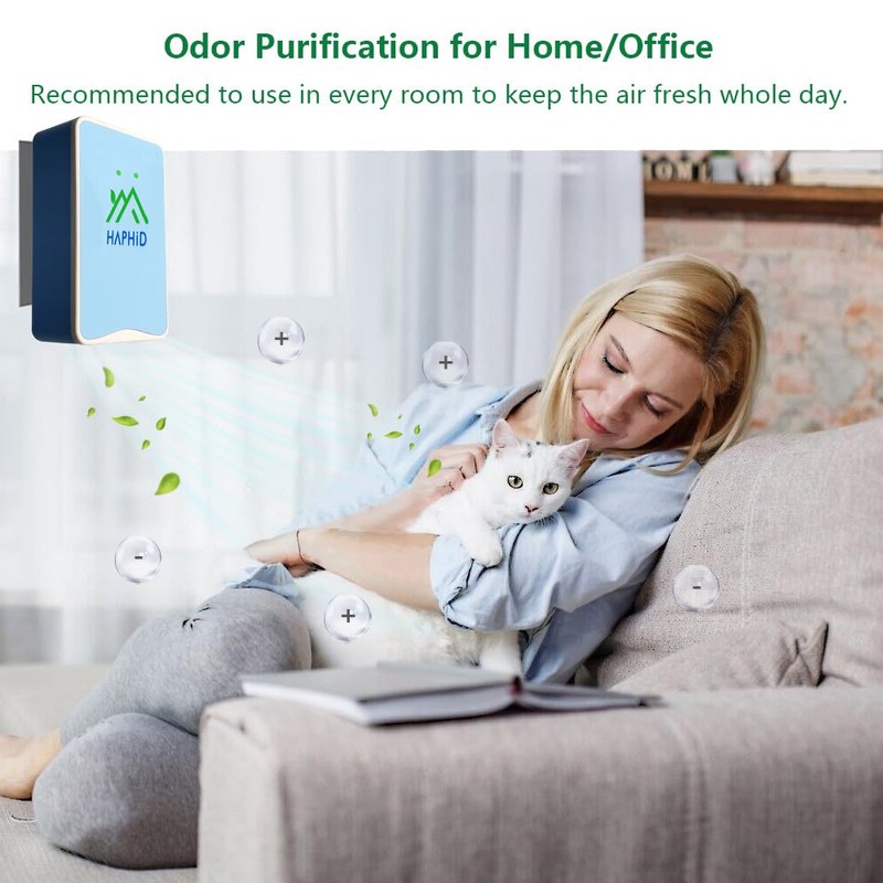 HAPHID Air Ionizer Plug In, Ionizer Air Purifier Ion Generator【Upgraded】with