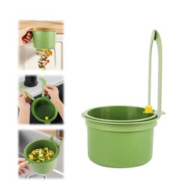 Sink Strainer Basket, faucet hanging filter, self-cleaning sink food waste collector, leftover food waste rack garbage collector, pressure discharge and self-cleaning design (green)