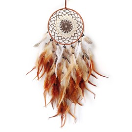 Donko Brown Feather Dream Catcher Wall Decor