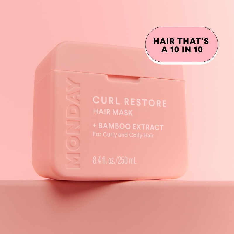 MONDAY HAIRCARE CURL RESTORE Hair Mask with Bamboo Extract, Coconut