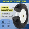 GICOOL 16" Flat-Free Solid Tire and Wheel, 4.80/4.00-8" Wheelbarrow Tire,