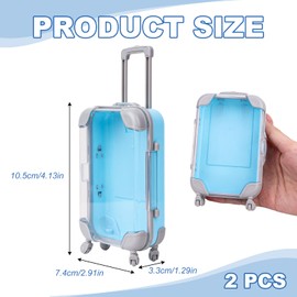 Travel Gift Mini Suitcase, Money Gift Travel Holiday Fund Suitcase Small Money Case as Money Gift Money Box Travel Suitcase for Holiday, Travel Fund to Give Money for Travel (Yellow + Blue)